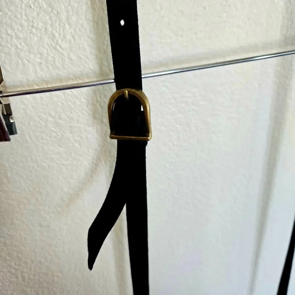 Vintage EL VAQUERO ITALY Leather and Suede hand painted crossbody or belt bag